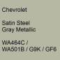 Preview: Chevrolet, Satin Steel Gray Metallic, WA464C / WA501B / G9K / GF6.